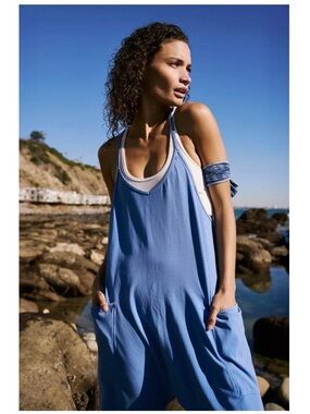 Free People hot shot onesie in riviera blue